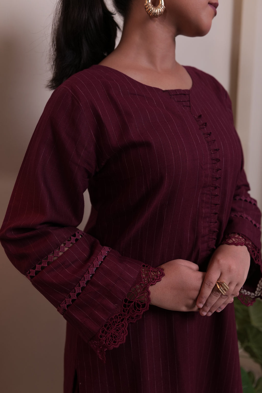 Maroon long lanth