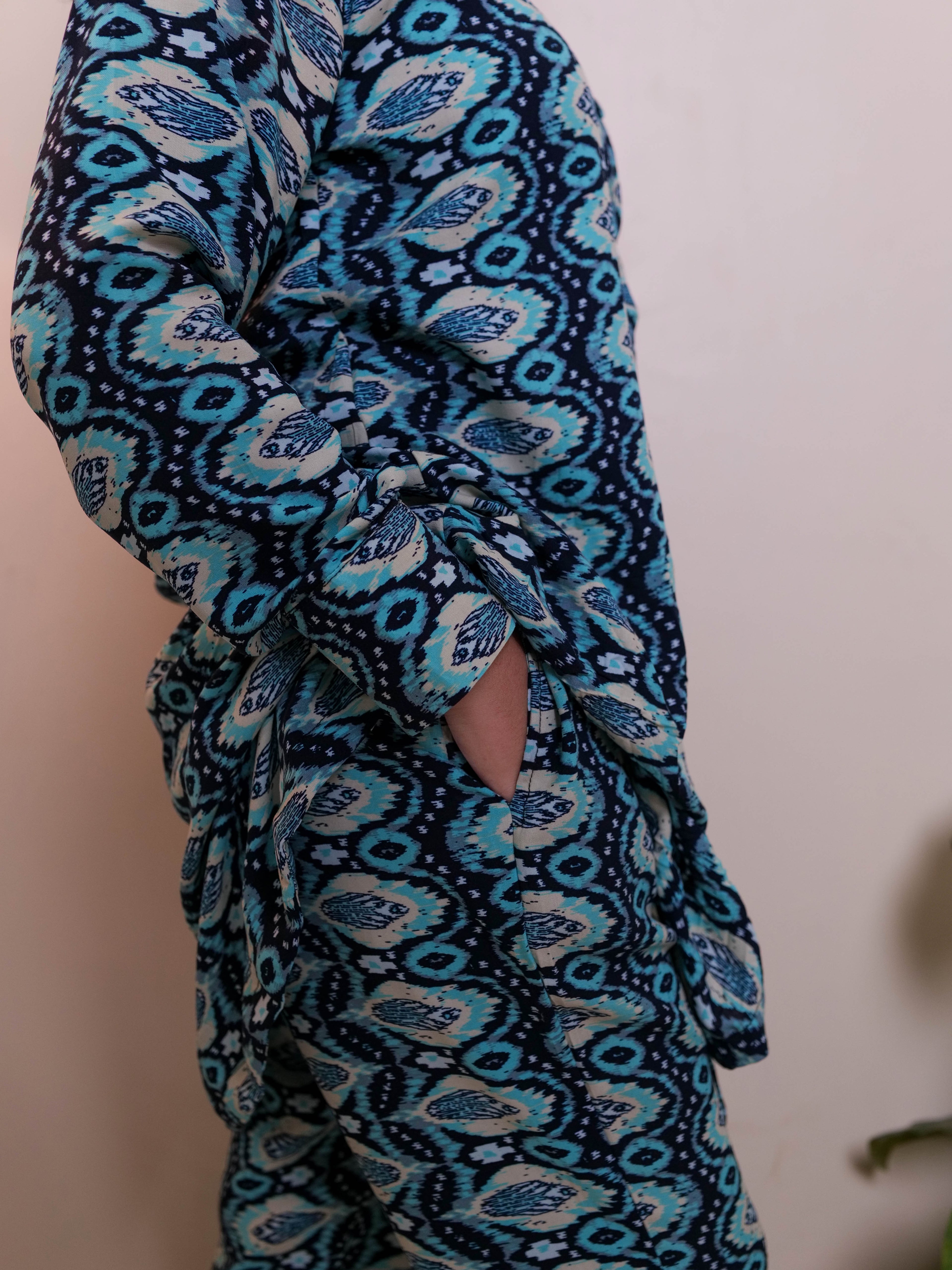 Geometric Teal Co-Ord Set