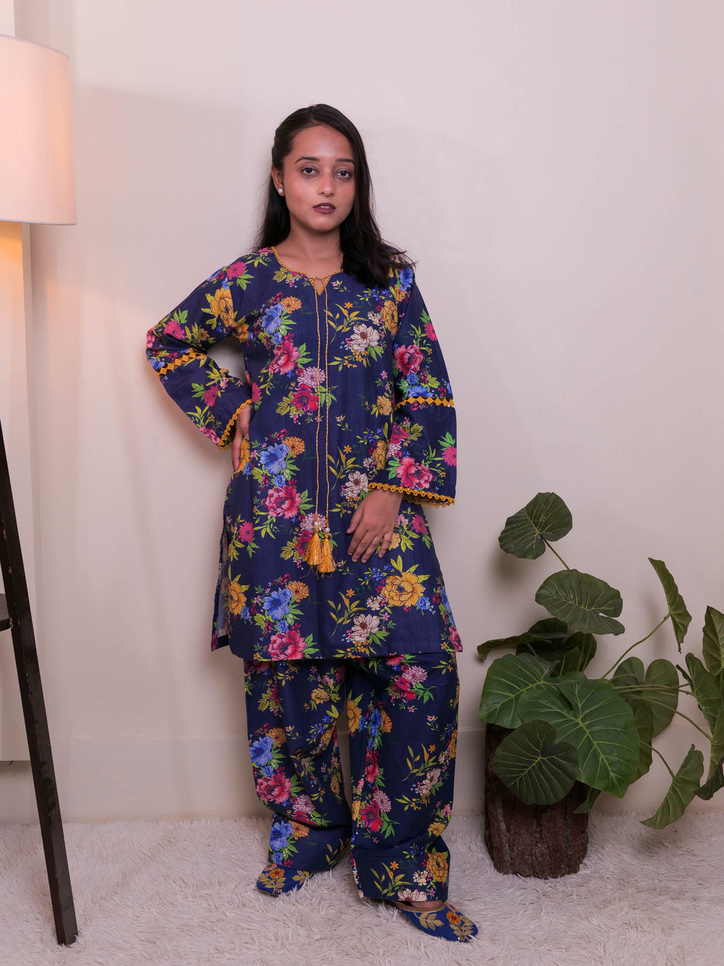Navy Floral